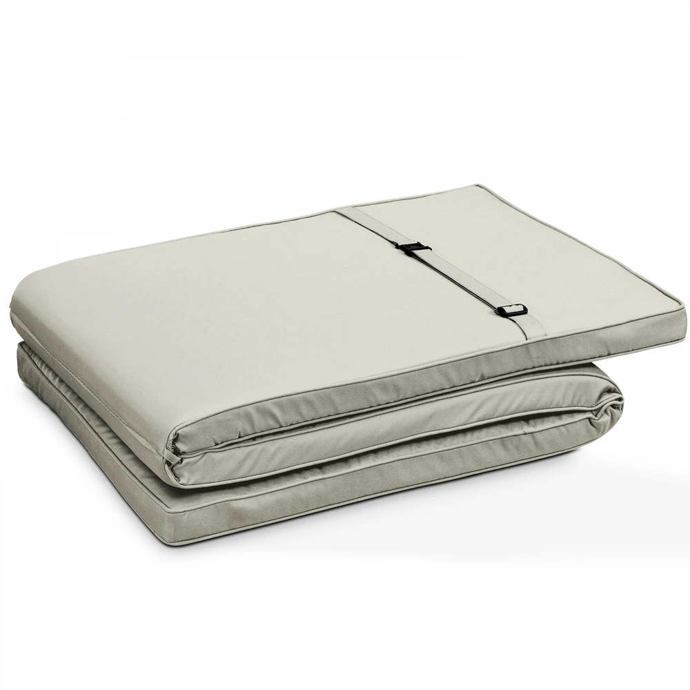 Lot De 2 Coussins Bain De Soleil Polyester écru 186x53x5 Cm 3 Lot De 2 Coussins Bain De Soleil Polyester écru 186x53x5 Cm – Image 3