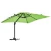 Parasol Déporté Carré 3 X 3m En Aluminium Vert