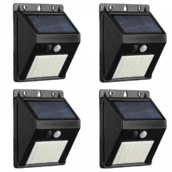 Lot De 4 Appliques Solaire Led Mural