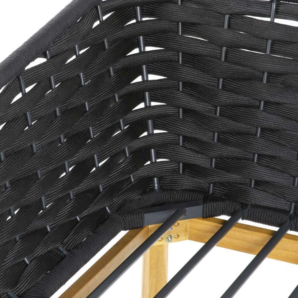 Salon De Jardin MAYA En Bois Noir - 1 Canapé, 1 Table, 2 Fauteuils 5 Salon De Jardin MAYA En Bois Noir - 1 Canapé, 1 Table, 2 Fauteuils – Image 5