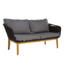 Salon De Jardin MAYA En Bois Noir - 1 Canapé, 1 Table, 2 Fauteuils 9 Salon De Jardin MAYA En Bois Noir - 1 Canapé, 1 Table, 2 Fauteuils -Konst Decor Magasin 874236 010