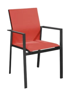 Fauteuil DELIA Graphite Rouge