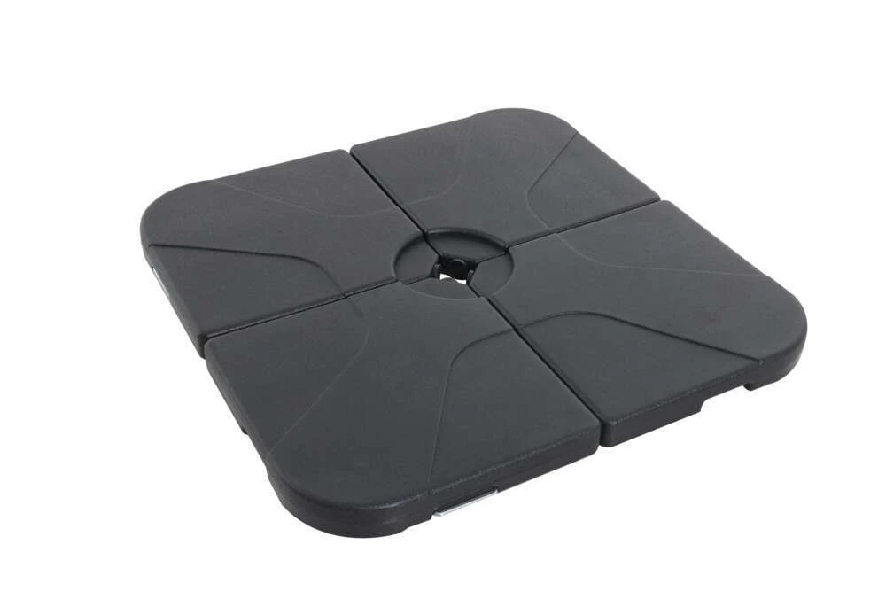 Bases à Remplir Pour Parasol Déporté En PVC Noires - X4 1 Bases à Remplir Pour Parasol Déporté En PVC Noires - X4