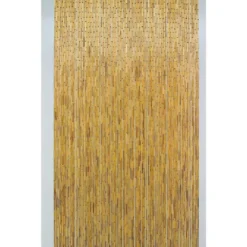 Rideau De Porte Avec Bâtonnets En Bois Vernis - 90x200 Cm