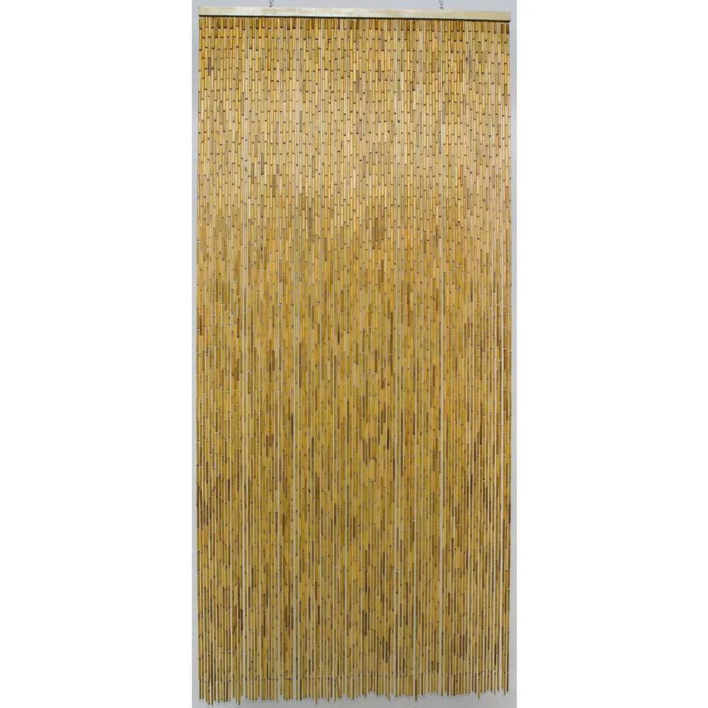 Rideau De Porte Avec Bâtonnets En Bois Vernis - 90x200 Cm 4 Rideau De Porte Avec Bâtonnets En Bois Vernis - 90x200 Cm – Image 4