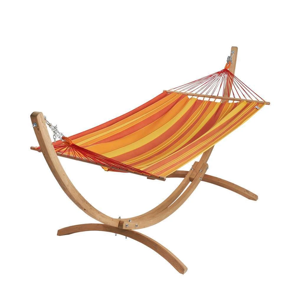 Hamac Brésilien 'Eskapade Sunny' Avec Support En Bois FSC 1 Hamac Brésilien 'Eskapade Sunny' Avec Support En Bois FSC