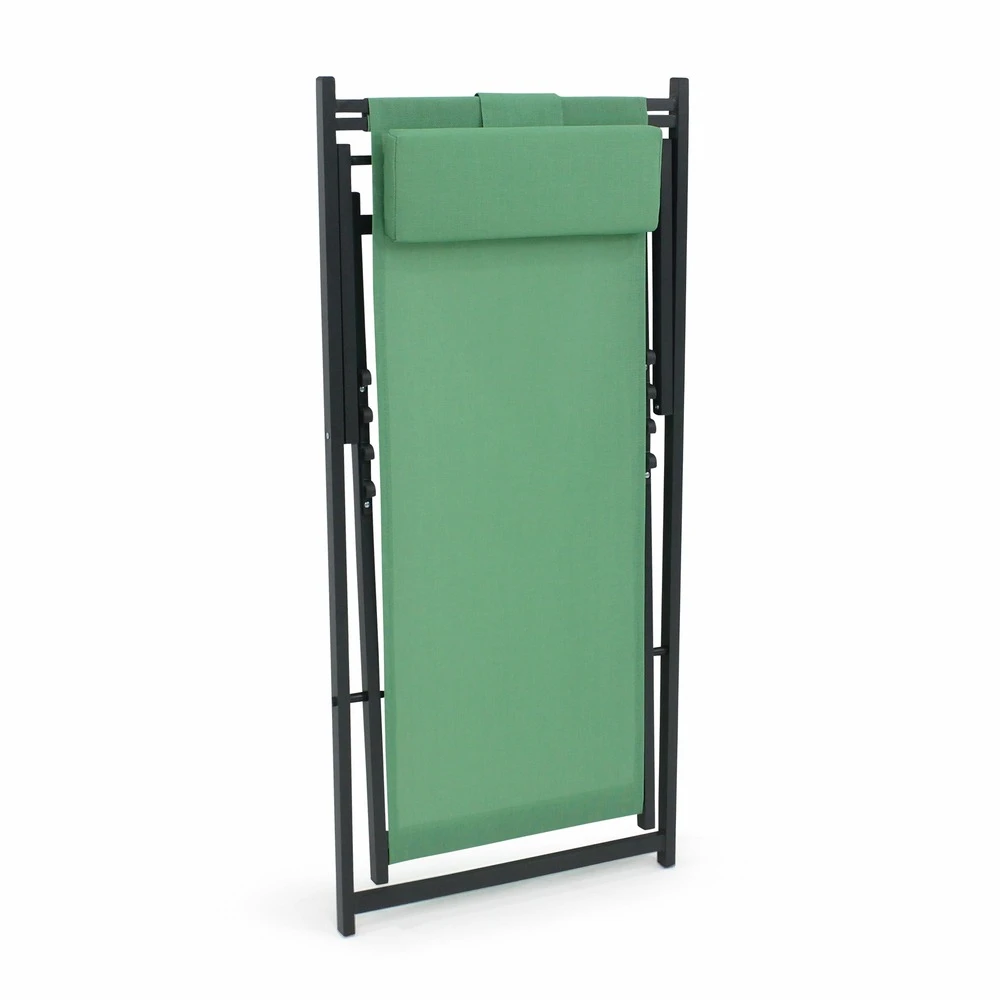 Lot De 2 Transats En Aluminium Vert 2 Lot De 2 Transats En Aluminium Vert – Image 2