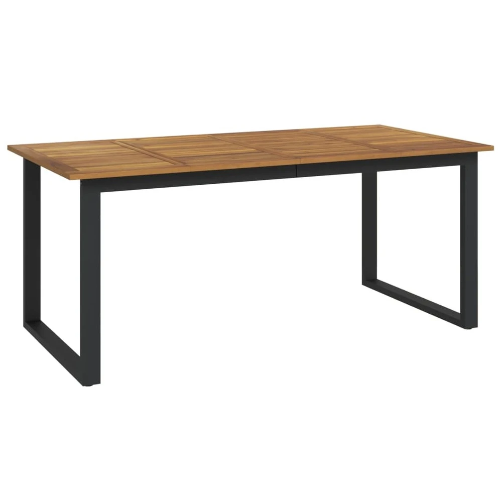 VIDAXL Table De Jardin Et Pieds En Forme De U 180x90x75 Cm Bois Acacia 2 VIDAXL Table De Jardin Et Pieds En Forme De U 180x90x75 Cm Bois Acacia – Image 2