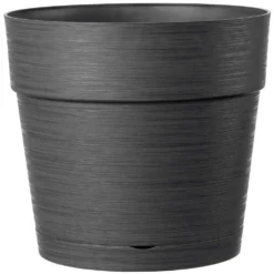 Pot Vaso Save R à Réserve D'eau En Plastique Anthracite Ø29cm