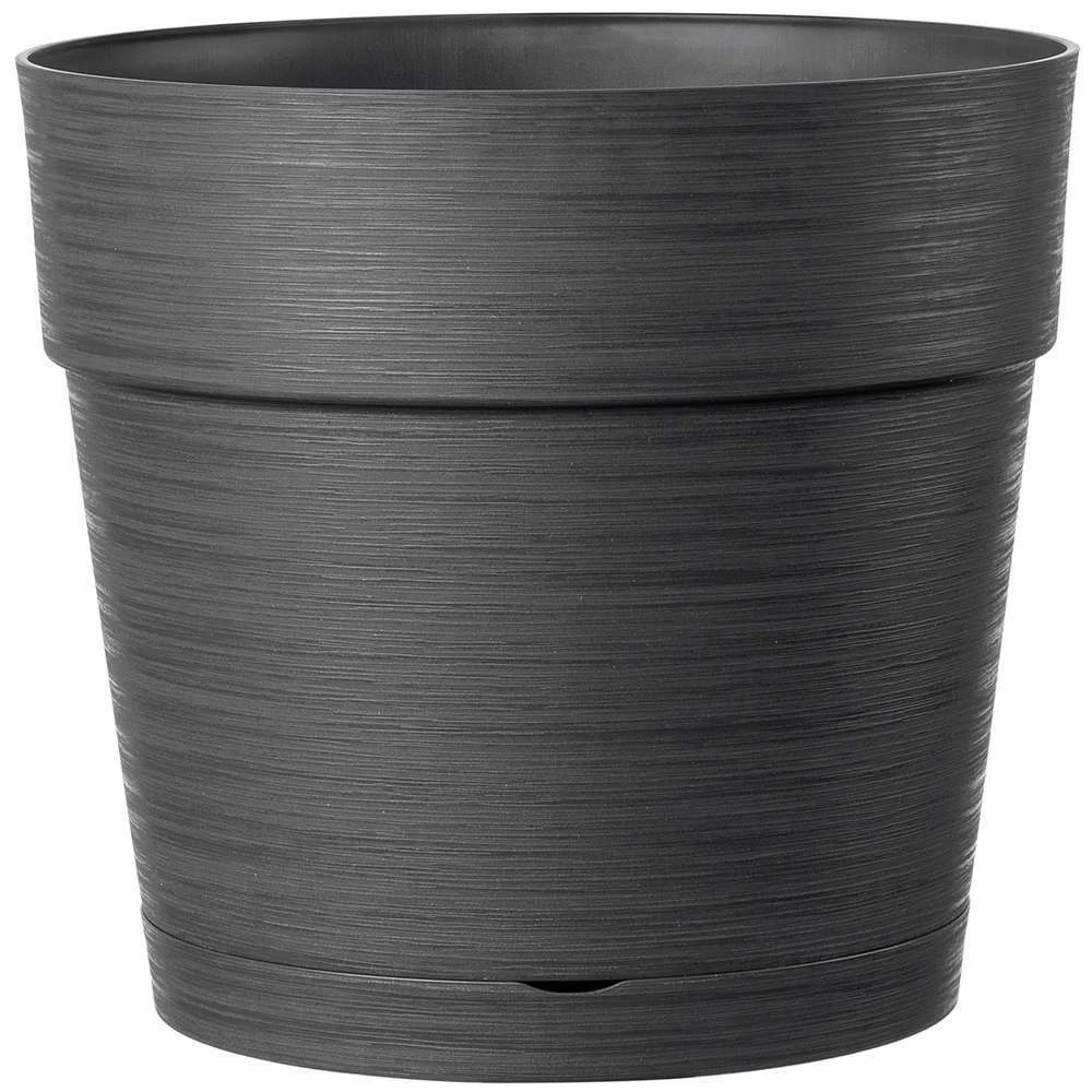 Pot Vaso Save R à Réserve D'eau En Plastique Anthracite Ø29cm 1 Pot Vaso Save R à Réserve D'eau En Plastique Anthracite Ø29cm