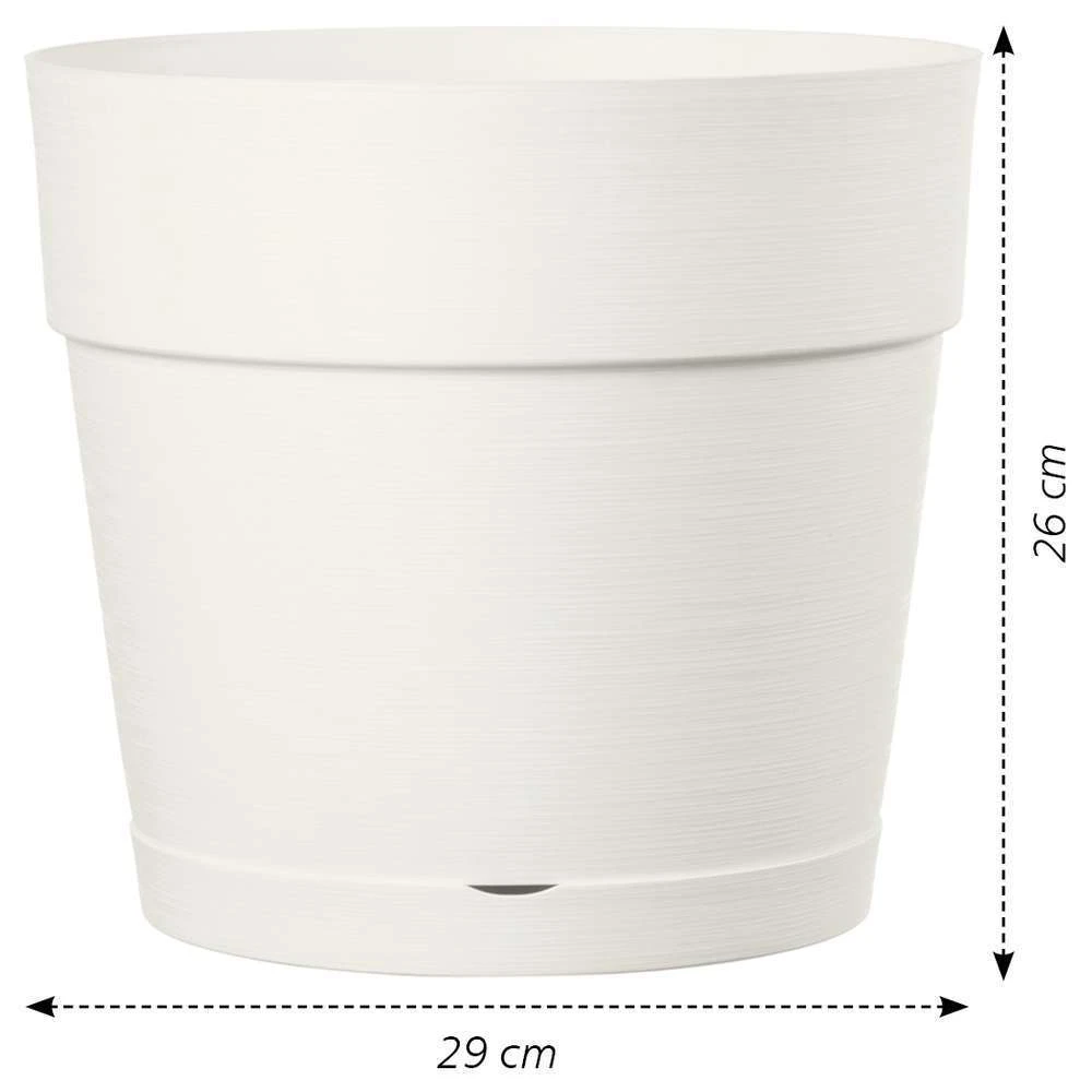 Pot Vaso Save R à Réserve D'eau En Plastique Bianco Ø29cm 2 Pot Vaso Save R à Réserve D'eau En Plastique Bianco Ø29cm – Image 2