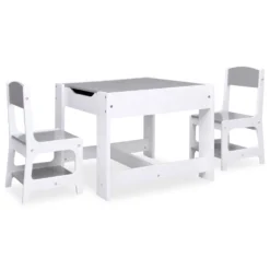 VIDAXL Table Pour Enfants Avec 2 Chaises Blanc Mdf 9 VIDAXL Table Pour Enfants Avec 2 Chaises Blanc Mdf -Konst Decor Magasin 9355196863cf6244