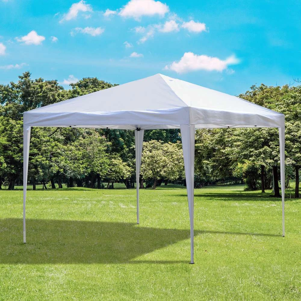 OUTSUNNY Tonnelle Barnum Pliant Blanc - L300xl300xH255cm 1 OUTSUNNY Tonnelle Barnum Pliant Blanc - L300xl300xH255cm