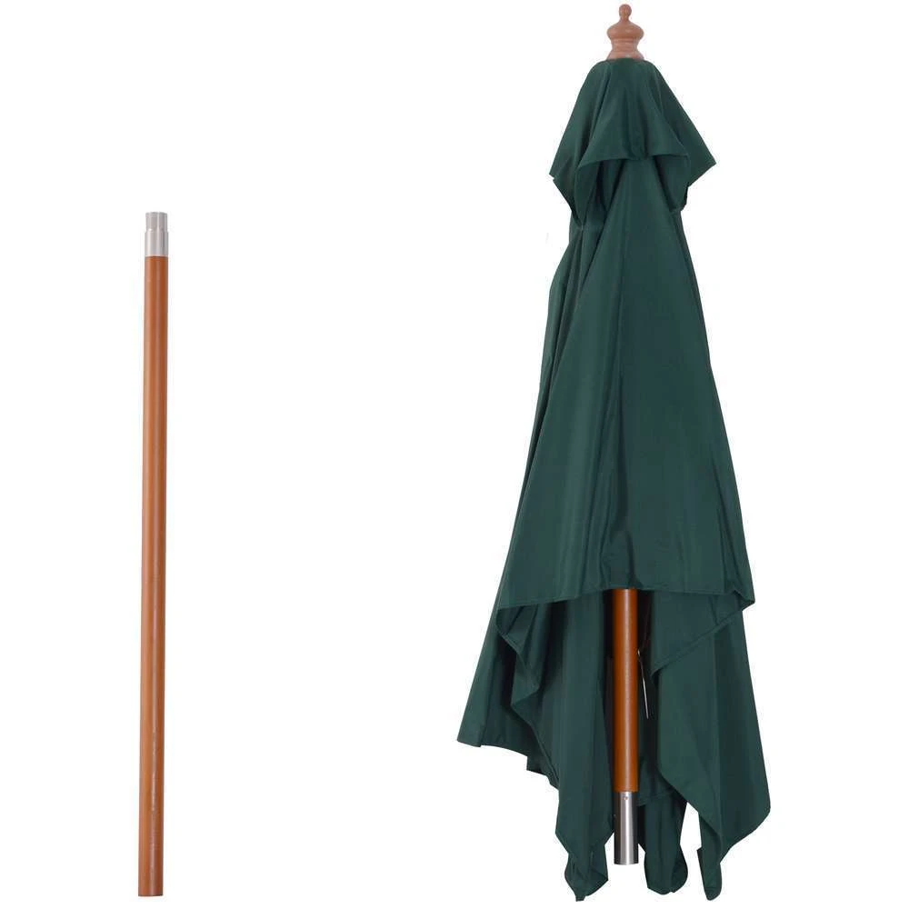 OUTSUNNY Parasol Rectangulaire Inclinable Vert - 200x150x230cm 4 OUTSUNNY Parasol Rectangulaire Inclinable Vert - 200x150x230cm – Image 4