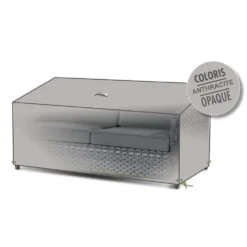 Housse Pour Canapé 2 Places En Polyester Anthracite - 145x85x70 Cm -Konst Decor Magasin 953133 003