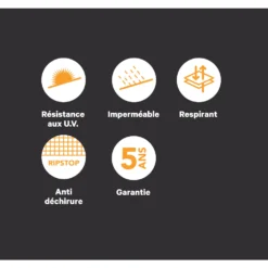 Housse Pour Canapé 2 Places En Polyester Anthracite - 145x85x70 Cm -Konst Decor Magasin 953133 2033251