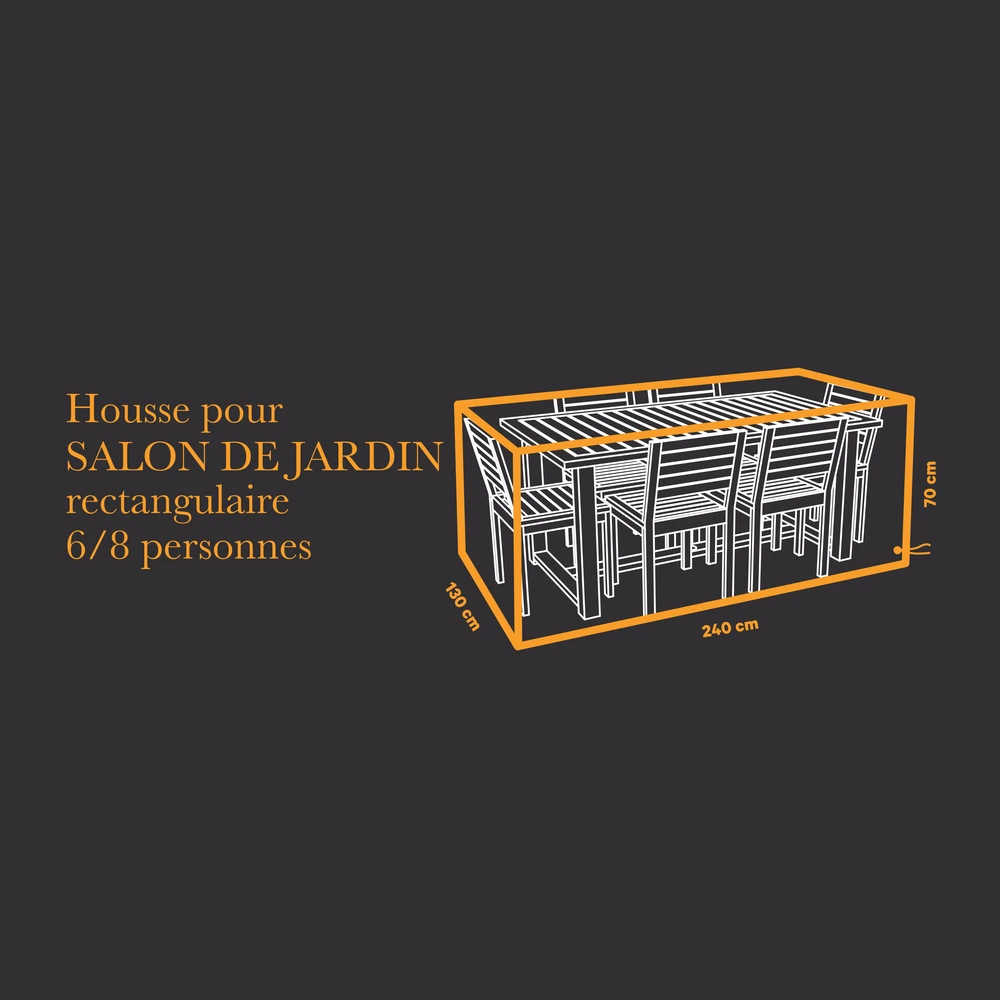 Housse Protection Salon De Jardin 6/8 Personnes 3 Housse Protection Salon De Jardin 6/8 Personnes – Image 3