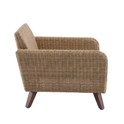 Fauteuil Pour Jardin RIVIERA Gris En Résine Tressée - 88,5x93x75 Cm -Konst Decor Magasin 954117 1711612