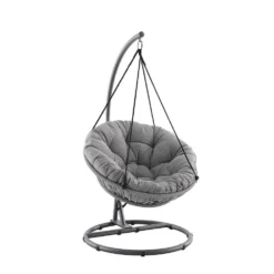 Fauteuil De Jardin Œuf CÉLESTE En Acier Gris - H.196 Cm, D.105 Cm