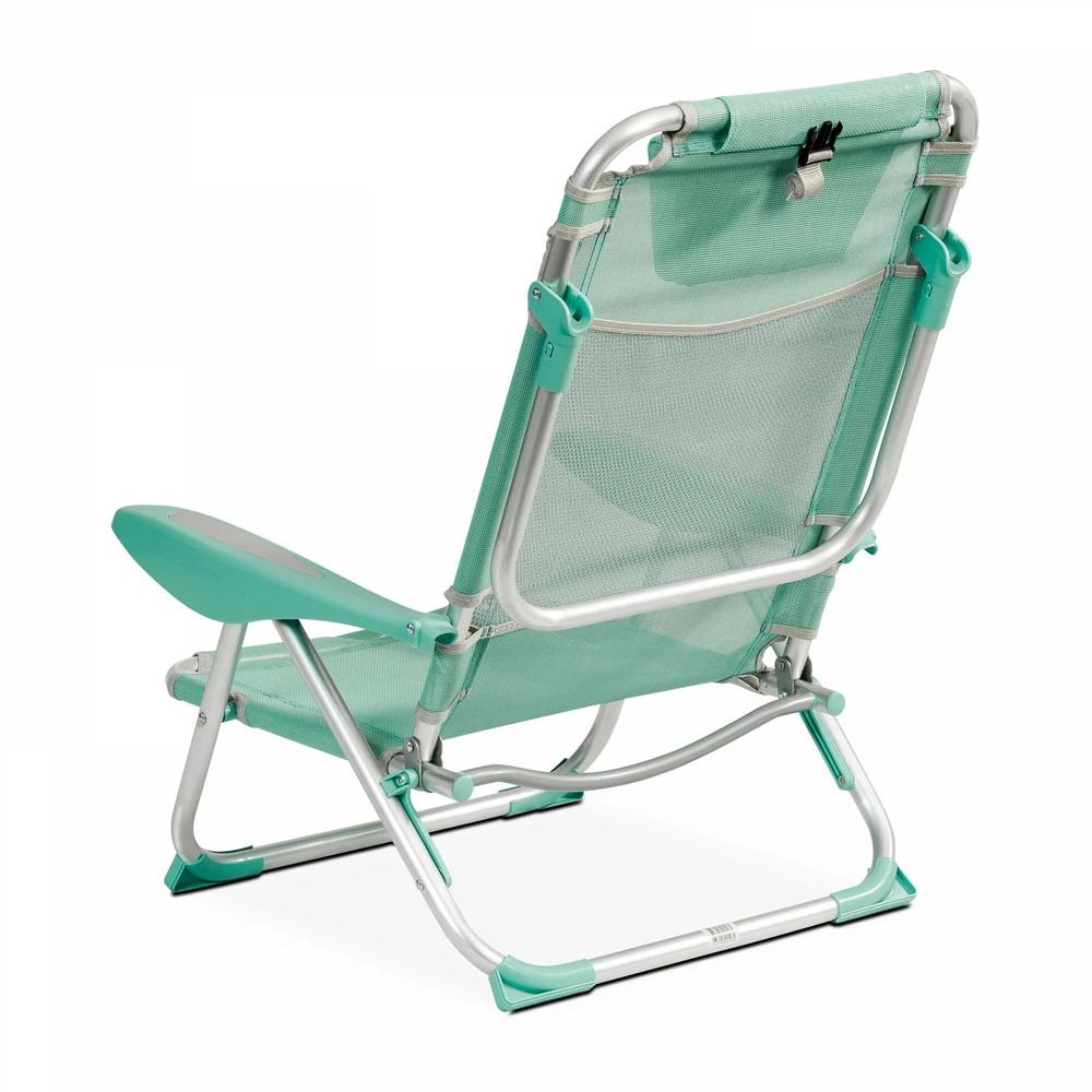 Lot De 2 Fauteuils Clic Clac Des Plages En Polyester Vert 3 Lot De 2 Fauteuils Clic Clac Des Plages En Polyester Vert – Image 3