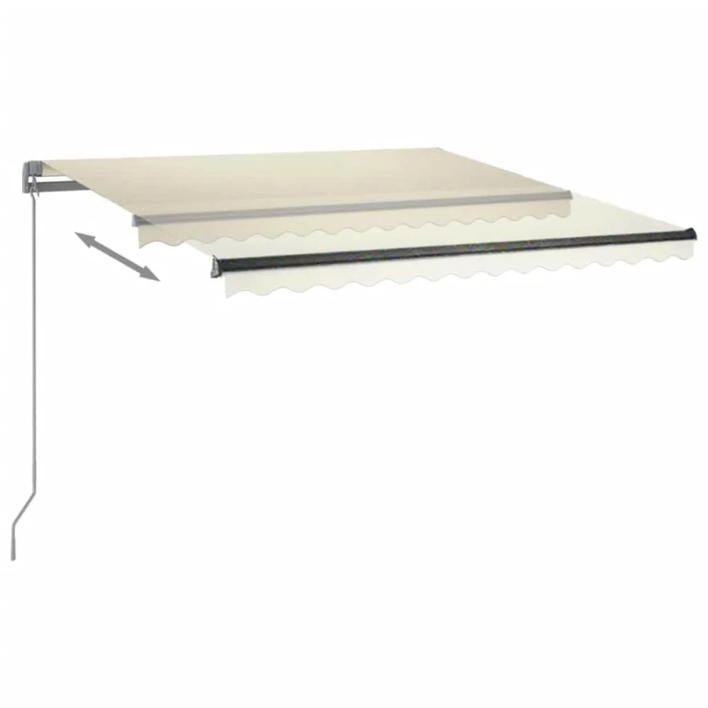 VIDAXL Auvent Automatique Sur Pied 350x250 Cm Crème 5 VIDAXL Auvent Automatique Sur Pied 350x250 Cm Crème – Image 5