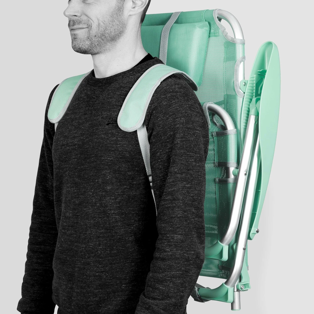 Lot De 2 Fauteuils Clic Clac Des Plages En Polyester Vert 5 Lot De 2 Fauteuils Clic Clac Des Plages En Polyester Vert – Image 5