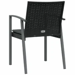 VIDAXL Chaises De Jardin Et Coussins Lot De 4 Noir 56,5x57x83 Cm Rotin 12 VIDAXL Chaises De Jardin Et Coussins Lot De 4 Noir 56,5x57x83 Cm Rotin -Konst Decor Magasin a7e82437066a458a