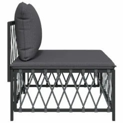 VIDAXL Canapé Central De Jardin Avec Coussins Anthracite Tissu Tissé 10 VIDAXL Canapé Central De Jardin Avec Coussins Anthracite Tissu Tissé -Konst Decor Magasin a969f6364c5b0666