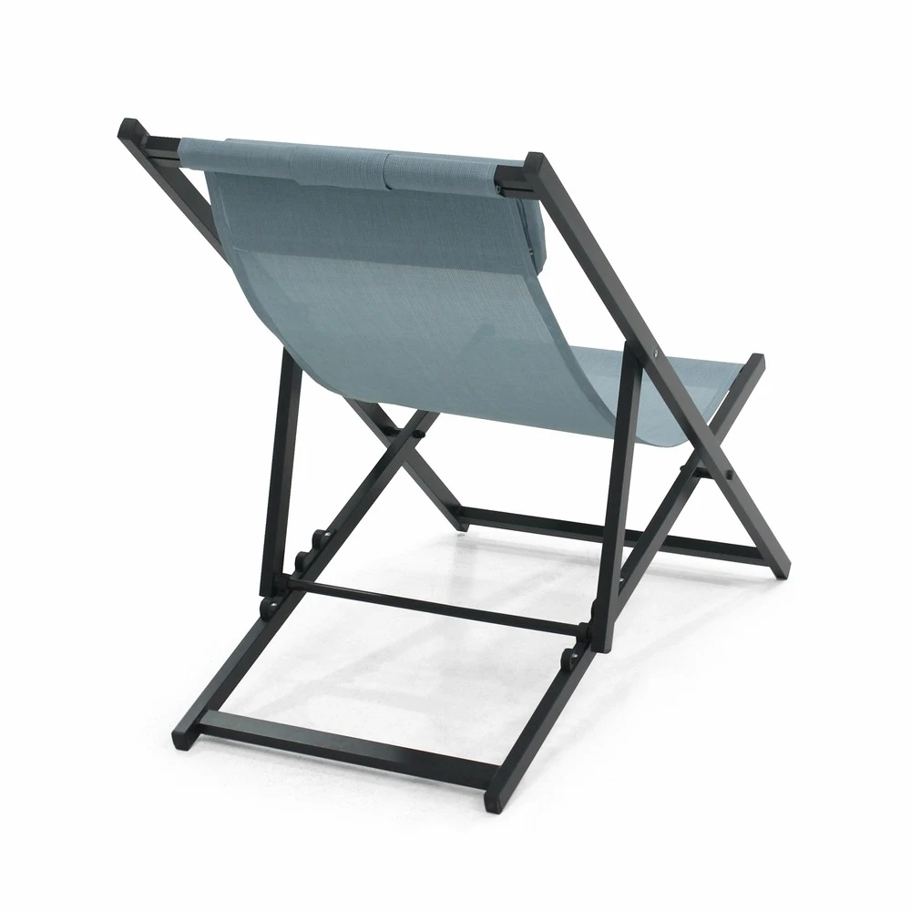 Lot De 2 Transats En Aluminium Bleu 2 Lot De 2 Transats En Aluminium Bleu – Image 2