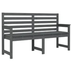VIDAXL Banc De Jardin Gris 159,5x48x91,5 Cm Bois Massif De Pin