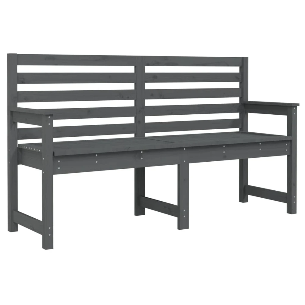 VIDAXL Banc De Jardin Gris 159,5x48x91,5 Cm Bois Massif De Pin 1 VIDAXL Banc De Jardin Gris 159,5x48x91,5 Cm Bois Massif De Pin