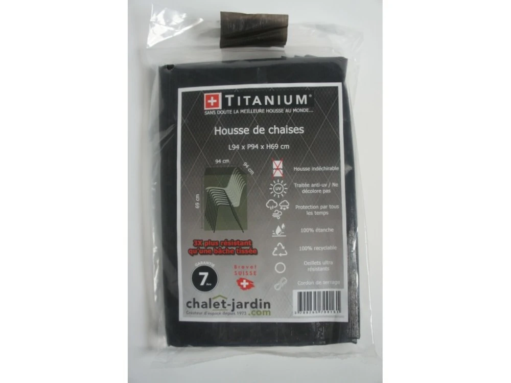 Housse De Protection Pour Pile De Chaises 94 X 94 X 69 Cm - Noir 4 Housse De Protection Pour Pile De Chaises 94 X 94 X 69 Cm - Noir – Image 4