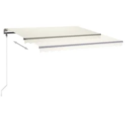 VIDAXL Auvent Manuel Rétractable Avec Led 400x350 Cm Crème 11 VIDAXL Auvent Manuel Rétractable Avec Led 400x350 Cm Crème -Konst Decor Magasin b993c2559ea37d40
