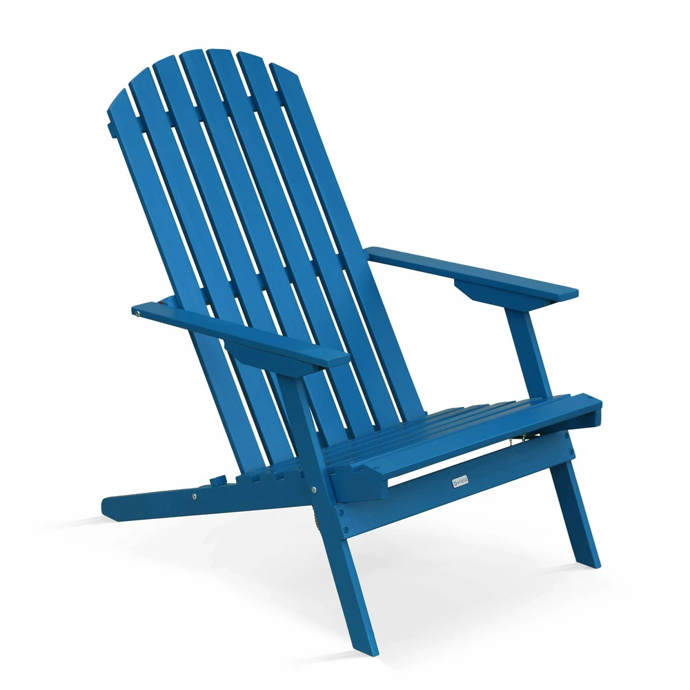 Lot De 2 Fauteuils Pliant En Bois D'eucalyptus Bleu Pacific 5 Lot De 2 Fauteuils Pliant En Bois D'eucalyptus Bleu Pacific – Image 5