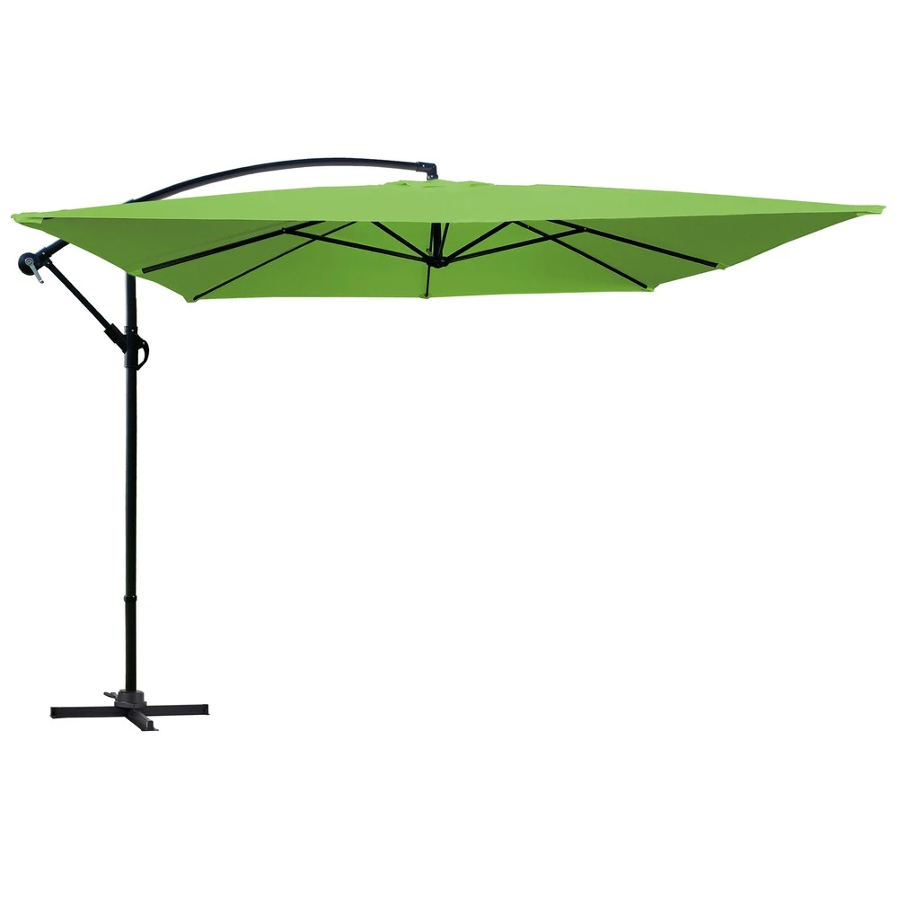 Parasol Déporté Carré 3x3m Aluminium Vert 1 Parasol Déporté Carré 3x3m Aluminium Vert