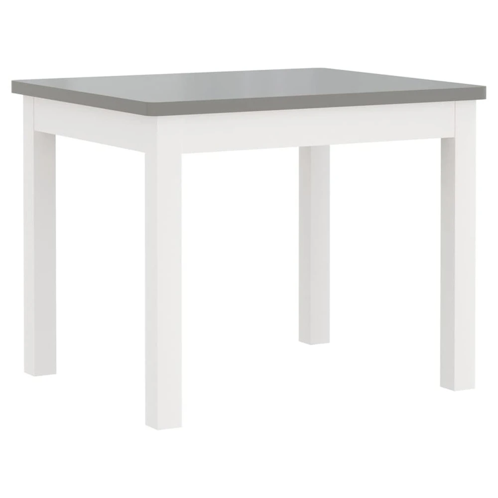 VIDAXL Ensemble De Table Et Chaises Enfants 3 Pcs Blanc Et Gris Mdf 6 VIDAXL Ensemble De Table Et Chaises Enfants 3 Pcs Blanc Et Gris Mdf – Image 6