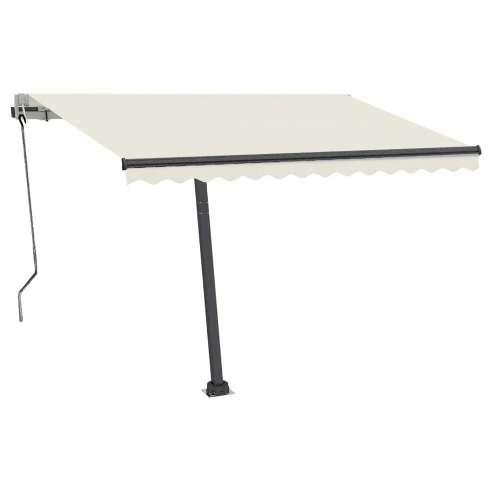 VIDAXL Auvent Automatique Sur Pied 350x250 Cm Crème 3 VIDAXL Auvent Automatique Sur Pied 350x250 Cm Crème – Image 3