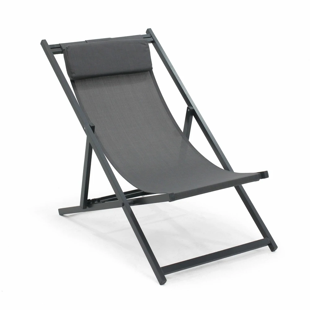 Lot De 2 Transats En Aluminium Anthracite 3 Lot De 2 Transats En Aluminium Anthracite – Image 3