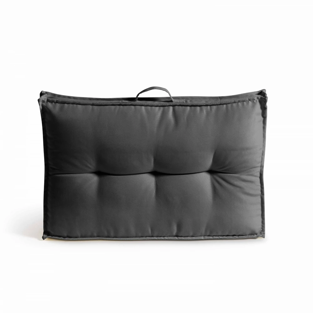 Coussin Palette Dossier Polyester Anthracite 60 X 40 X 12 Cm 2 Coussin Palette Dossier Polyester Anthracite 60 X 40 X 12 Cm – Image 2