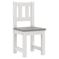 VIDAXL Ensemble De Table Et Chaises Enfants 3 Pcs Blanc Et Gris Mdf 10 VIDAXL Ensemble De Table Et Chaises Enfants 3 Pcs Blanc Et Gris Mdf -Konst Decor Magasin e922819f3c094a87