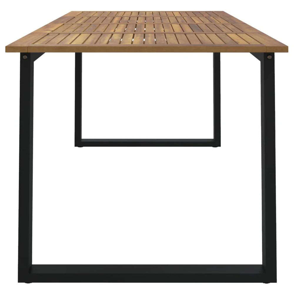 VIDAXL Table De Jardin Et Pieds En Forme De U 180x90x75 Cm Bois Acacia 4 VIDAXL Table De Jardin Et Pieds En Forme De U 180x90x75 Cm Bois Acacia – Image 4