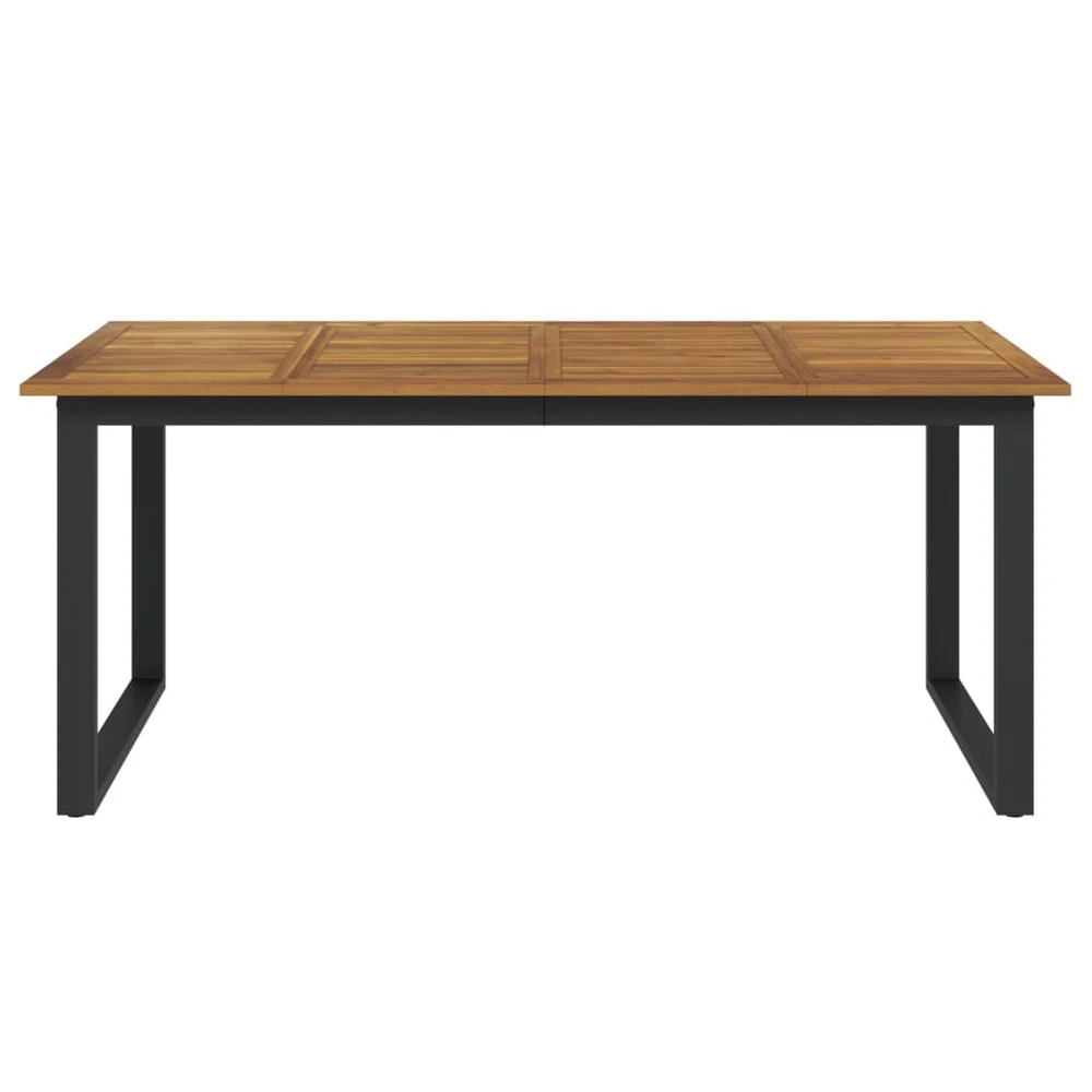 VIDAXL Table De Jardin Et Pieds En Forme De U 180x90x75 Cm Bois Acacia 3 VIDAXL Table De Jardin Et Pieds En Forme De U 180x90x75 Cm Bois Acacia – Image 3