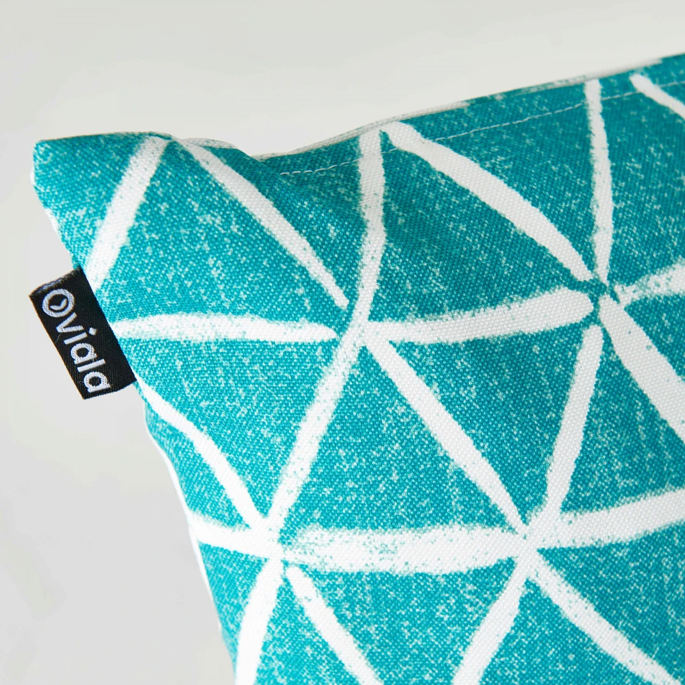 Lot De 2 Petits Coussins Polyester Vert 40 X 20 X 8 Cm 2 Lot De 2 Petits Coussins Polyester Vert 40 X 20 X 8 Cm – Image 2