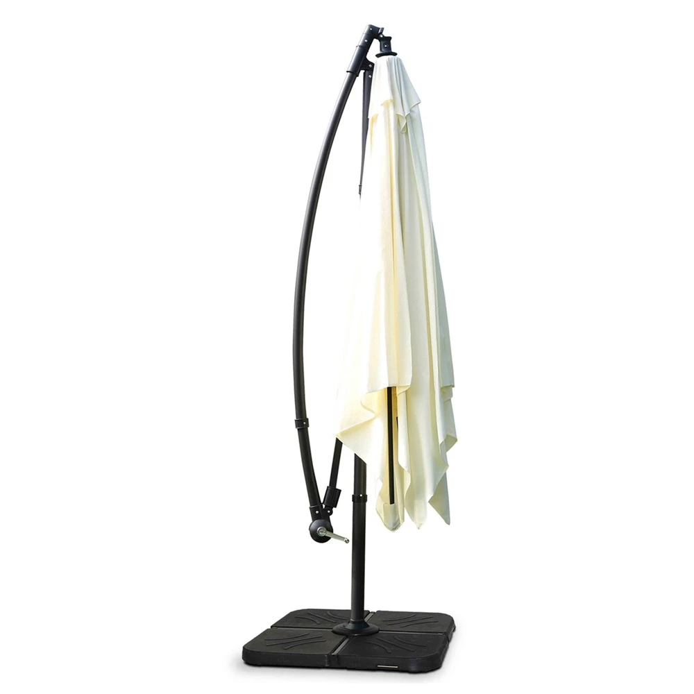 Parasol Déporté Carré 3x3m Aluminium écru 5 Parasol Déporté Carré 3x3m Aluminium écru – Image 5