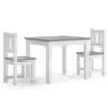 VIDAXL Ensemble De Table Et Chaises Enfants 3 Pcs Blanc Et Gris Mdf