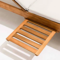 Bain De Soleil Avec Coussin Et Tablette En Bois écru -Konst Decor Magasin f8888df7e1914570