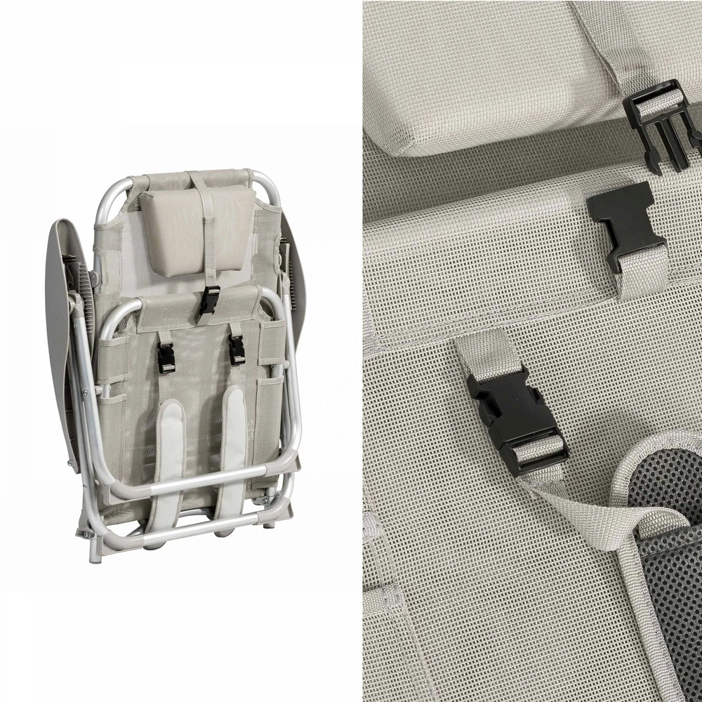 Fauteuil Clic Clac Des Plages En Polyester Gris 5 Fauteuil Clic Clac Des Plages En Polyester Gris – Image 5