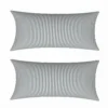 Lot De 2 Petits Coussins Polyester Linea Gris 40 X 20 X 8 Cm